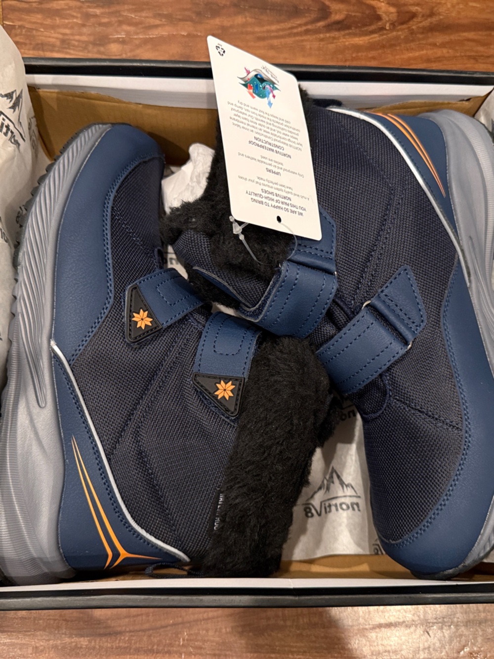 NEW NWT Kids Navy Blue Rain & Snow Boots New with Tags and Box